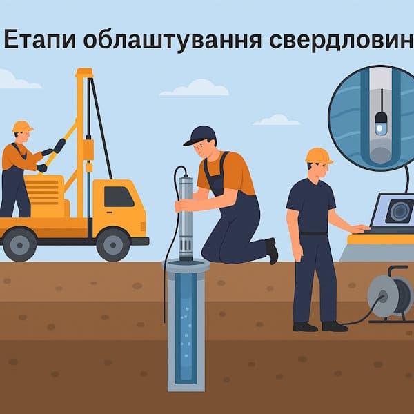 Этапы обустройства скважин